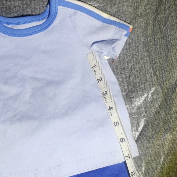 CAT & JACK 3 - 6 month t shirt, short set New NWT Blue, yellow white SUMMER - Picture 9 of 16